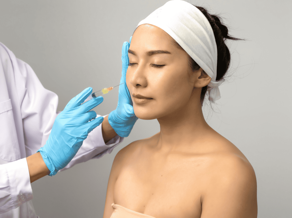 Beautiful Female Getting beauty injection | Chemical Peels & Facials | Femme Moderne Center for Aesthetics in Draper, Utah