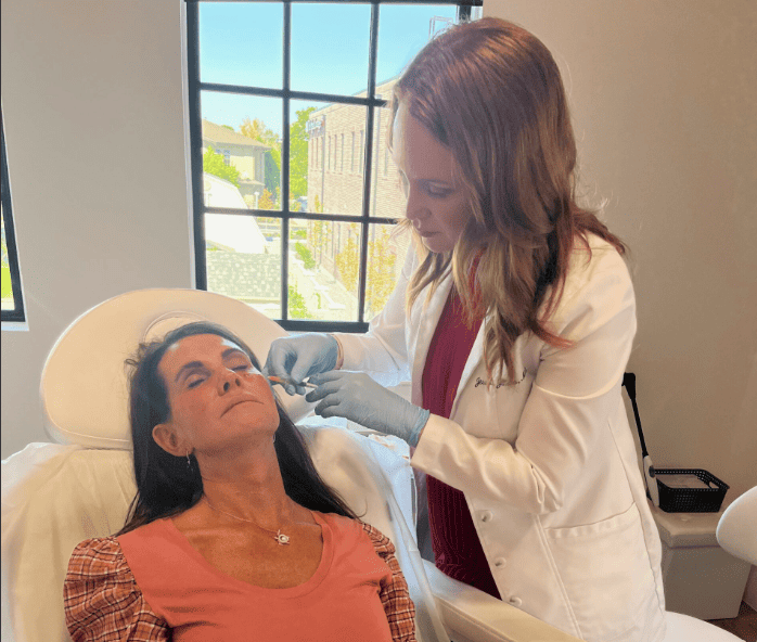 Woman Getting Natural Growth Factor Injections | Femme Moderne Center for Aesthetics in Draper, UT