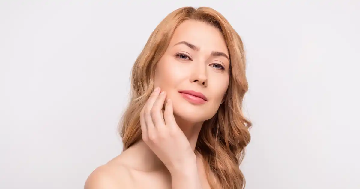 A woman after treatment Microneedling vs. Chemical Peels in Draper, UT