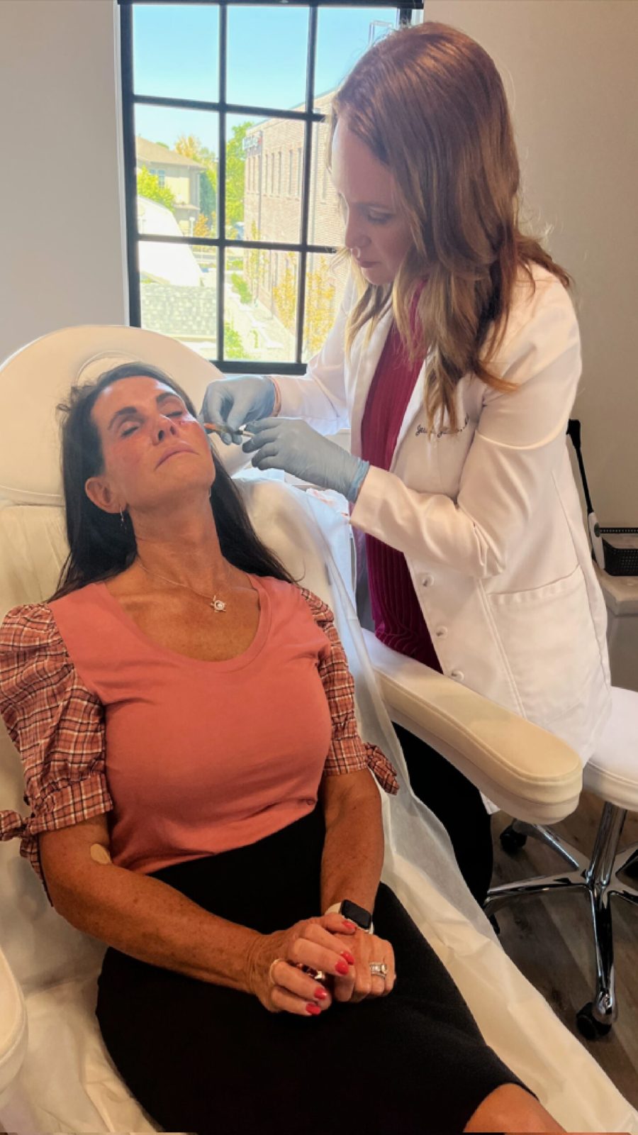 Woman Getting Natural Growth Factor Injections | Femme Moderne Center for Aesthetics in Draper, UT